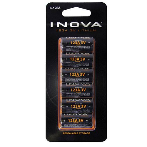 Lithium CR 123 6 Pack Batteries
