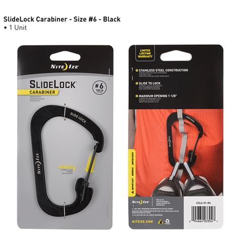 SlideLock? Carabiner #6 - Black
