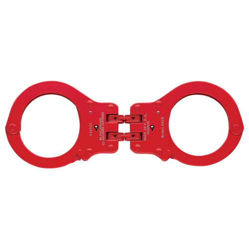 850CR Colored Hinged Handcuff, Red