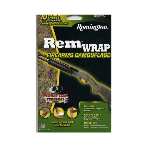 Rem Wrap 3M Breathable Camo Wrap      (Covers up to a 52” gun = 10 sheets) REALTREE MAX-4