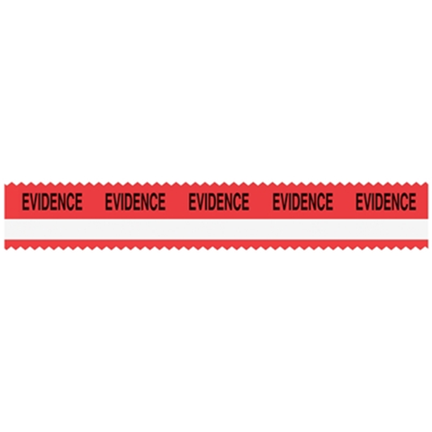 Sirchie - SIRCHMARK? Evidence Integrity Tape Red w- White stripe w- Black "Evidence" 108'